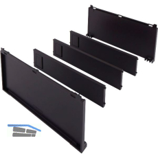 BLUM AMBIA-LINE Flaschenset, B200mm, Kunststoff Carbonschwarz matt