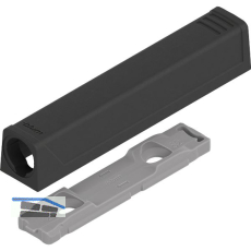 BLUM TIP-ON gerade Adapterplatte 956A1201, Langversion, carbonschwarz