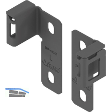 BLUM MERIVOBOX Relinghalter flexibel, Oriongrau-matt