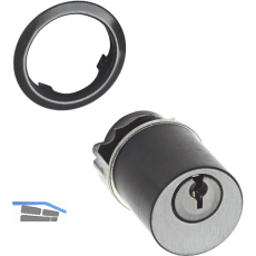 JUNIE 7638 ASS Schlie�einsatz Zylinder Sperre BN 0101, Messing schwarz