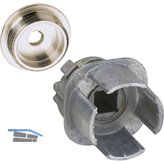 JUNIE 7614 Vierkantnuss ASS Schlie�einsatz, 7 mm Vierkantnuss, Zink roh