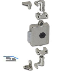 JUNIE ASS 7781 Zylinder-Drehstangenschloss Dornma� 40 mm, Zamak vernickelt