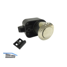 JUNIE Druckknopf-Schnappverschlusszylinder 4860,Zamak vernickelt matt/KS schwarz