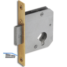 JUNIE 2863 Zylinder-Einsteckschloss, Dornma� 30 mm, Stahl blank, Stulp Messing