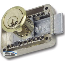 JUNIE 2828 Zylinder-Kastenschloss Sperre BN 0101, Zylinder Messing poliert