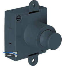 JUNIE Push-Lock Riegelschloss beidseitig, Kunststoff anthrazitgrau