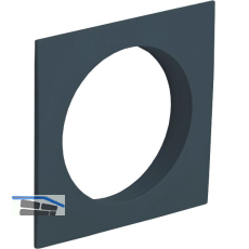 JUNIE Push-Lock Zylinderrosette eckig, Kunststoff anthrazitgrau