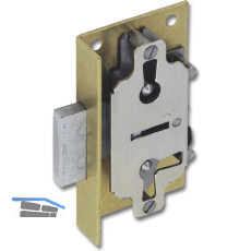 JUNIE 619 Bart-Kastenschloss, Dornma� 15 mm, Stahl/R�ckblech aus Messing