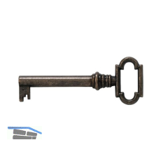 JUNIE M�belschl�ssel 1, Bartbreite 8 mm, Barth�he 8 mm, br�niert