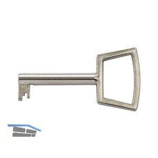 JUNIE M�belschl�ssel 3, Bartbreite 8 mm, Barth�he 8 mm, vernickelt