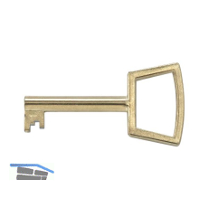 JUNIE M�belschl�ssel 3, Bartbreite 6 mm, Barth�he 8 mm, vermessingt