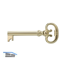 JUNIE M�belschl�ssel 4, Bartbreite 8 mm, Barth�he 8 mm, vermessingt