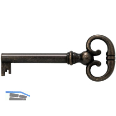 JUNIE M�belschl�ssel 4, Bartbreite 8 mm, Barth�he 8 mm, br�niert