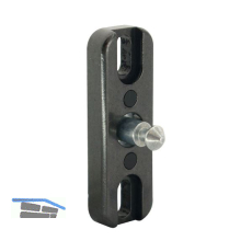 PS SOLO Frontal-Schlie�teil f�r Schiebet�re, Zamak/Stahl schwarz