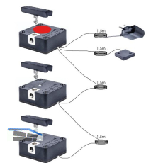 PS SOLO Elektronikschloss Set - 3 Fronten, 125 kHz, Zamak/Kunststoff schwarz