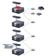 PS SOLO Elektronikschloss Set - 4 Fronten, 125 kHz, Zamak/Kunststoff schwarz