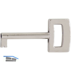 M�belschl�ssel Linz eckig Reide X, L�nge 45 mm, ZN vernickelt