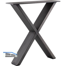 SIMAUSROM Bankkufe X-Form Breite 380 mm Schwarzstahl schutzlackiert