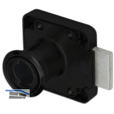 HEKNA Zylinder-Kastenschloss 1280 links, Dornma� 25 mm, Zamak schwarz