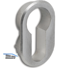 JUNIE Rosette f�r Profilzylinder oval, Zamak vernickelt