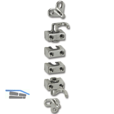 HEKNA Drehstangenschloss Zubeh�r-Set zum Aufschrauben � 6 mm, vernickelt