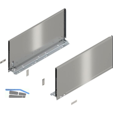 BLUM LEGRABOX pure SET H�he F, BLUMOTION S, 70Kg, NL 450, INOX