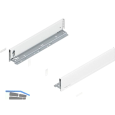 BLUM LEGRABOX pure SET H�he M, TIP-ON, 40kg, NL 400, Seidenwei�