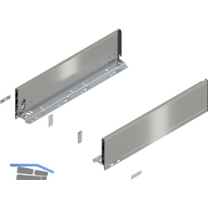 BLUM LEGRABOX pure SET H�he K, TIP-ON, 40kg, NL 550, INOX