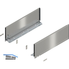 BLUM LEGRABOX pure SET H�he C, TIP-ON, 40kg, NL 270, INOX