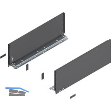 BLUM LEGRABOX pure SET H�he C, TIP-ON, 40kg, NL 350, Oriongrau