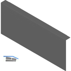 BLUM AMBIA-LINE Holzr�ckwandadapter. H�he K, B242 mm, Stahl Oriongrau