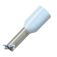 Aderendh�lse 0,25x6/10 mit Kragen hellblau