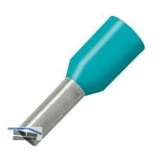 Aderendh�lse 0,34x8/12 mit Kragen t�rkis