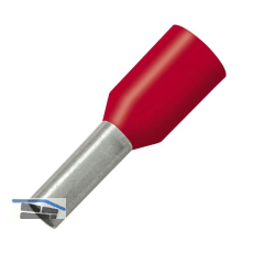 Aderendh�lse 1x6/12 mit Kragen rot