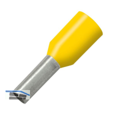 Aderendh�lse 1x8/14 mit Kragen gelb