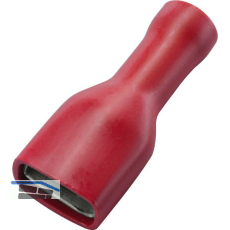 Flachsteckh�lse 6.3x0,8 Querschnitt 0,5 - 1,5 mm� vollisoliert rot
