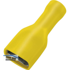 Flachsteckh�lse 6.3x0,8 Querschnitt 2,5 - 6 mm� vollisoliert gelb