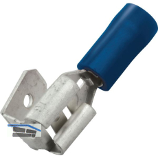 Flachsteckh�lse mit Abzweiger 6,3x0,8 Querschnitt 1 - 2,5 mm� isoliert blau