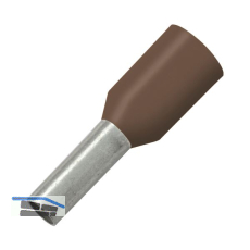 Aderendh�lse 0,14x6/12 mit Kragen braun