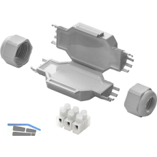 Gelgef�llte Verbindungsmuffe Fred IP68 f�r Kabel bis 3x2,5mm� grau