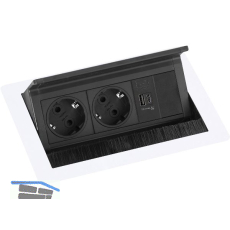 EVOline Flip Top Push S 2xSchuko + USB-A- USB-C-Charger wei�