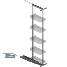 PEKA Hochschrank Standard Set KB 300 mm 1600 - 2000 mm Anthrazit