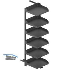 PEKA Pleno Maxi Standard Set 600-1900 rechts Anthrazit