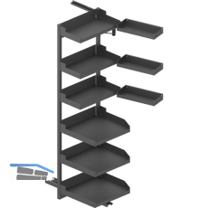 PEKA Pleno Maxi Plus Set 600-1900 rechts Anthrazit