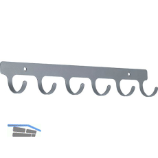 PEKA Hakenleiste Libell f�r Wandmontage, 6-fach, Stahlblech Silber