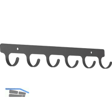 PEKA Hakenleiste Libell f�r Wandmontage, 6-fach, Stahlblech Anthrazit