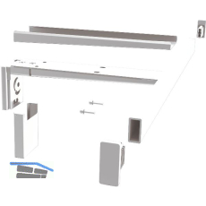 PEKA Kleiderstange 550 mm Pecasa Stahlblech mit Feinstruktur wei�