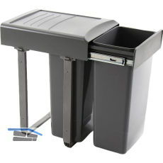 EKOTECH Einbau-Abfallsammler Mega 45 2 x 26 Liter Kunststoff grau