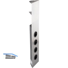 CARESSI Steckdosenelement 4ST46-58 4 Schukosteckdosen Edelstahl