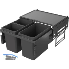 VS ENVI Space Abfalltrennsystem KB 600 mm 2 x 10/1x 22 Liter Lava